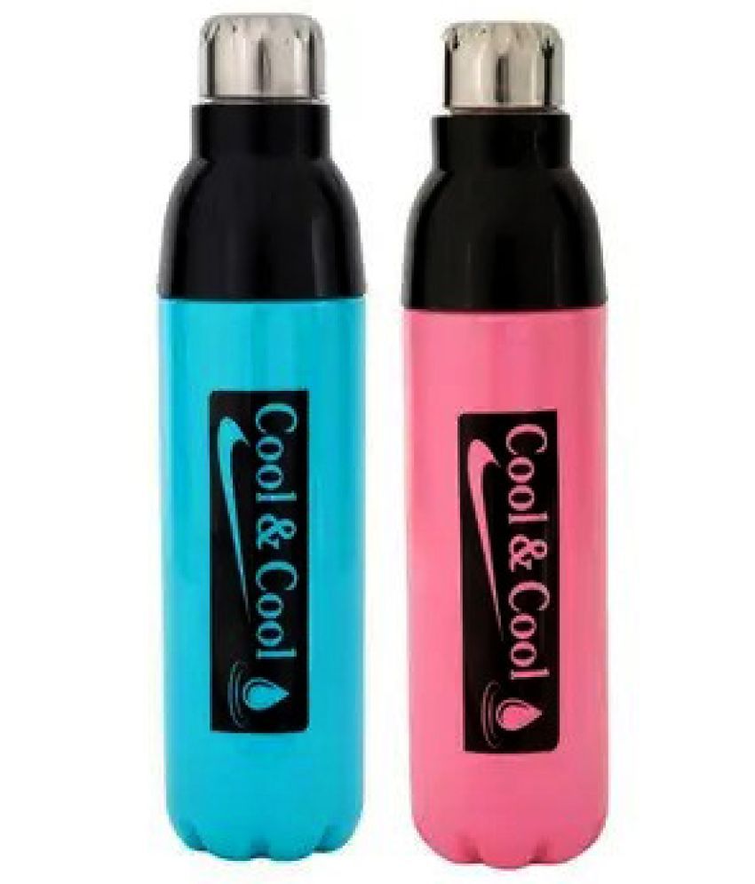     			Swaraa Kitchenware multicolour Plastic Water Bottle 1000 mL ( set of 2 )