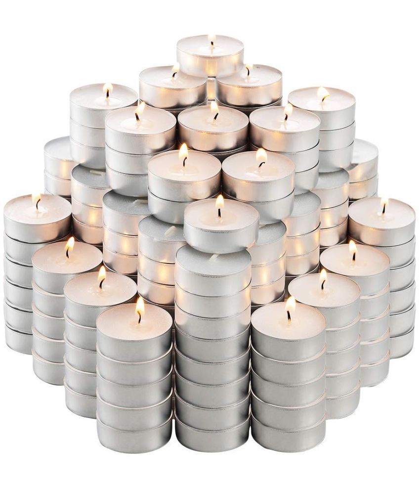     			AG White Wax Tea Light Candle 5 cm ( Pack of 1 )