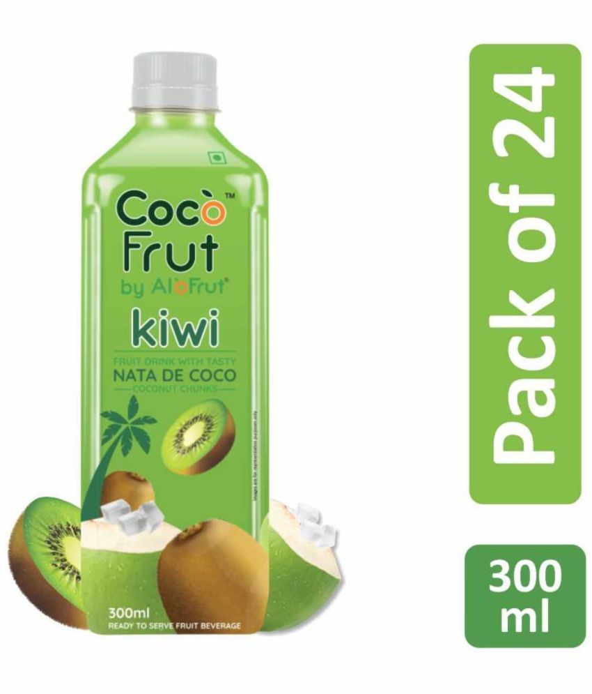     			Coco Frut Kiwi Fruit Drink with Nata De Coco Chunks Sip N Chew Delight - 300ml (Pack of 24)