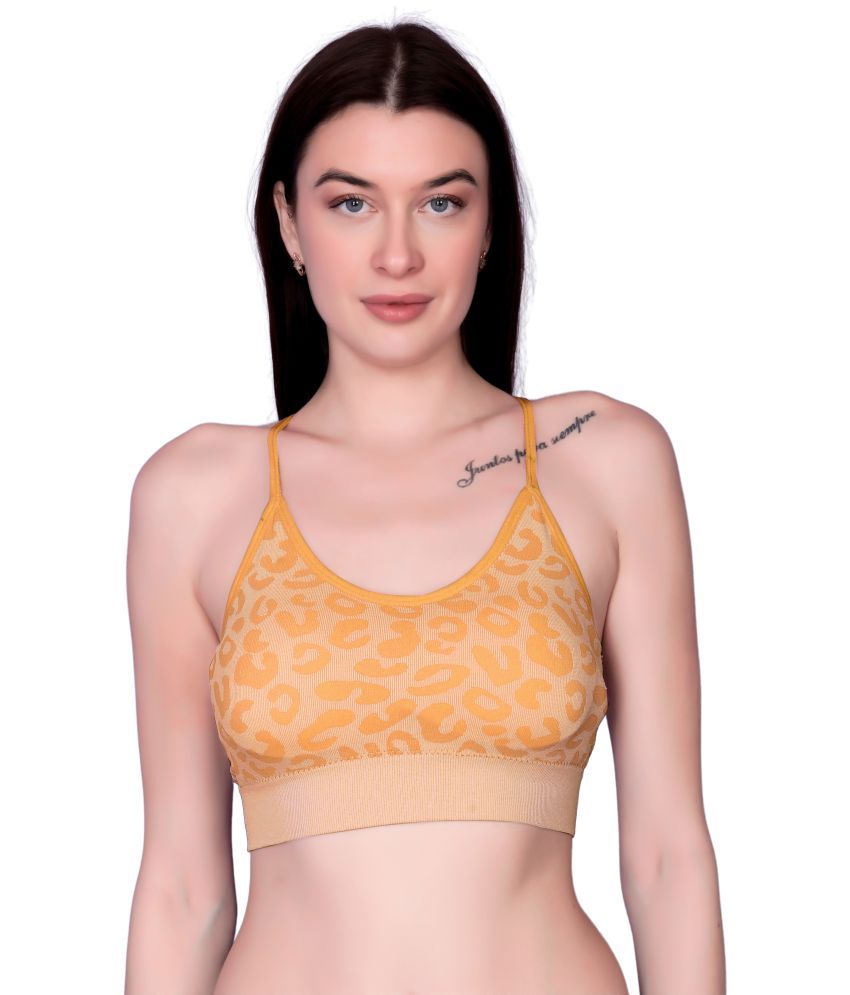     			Flenzy Pack of 1 Nylon Lightly Padded Everyday Bra For Women ( Yellow )