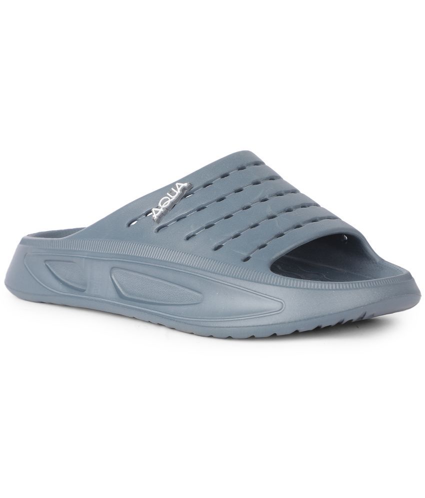     			HEATUP FOOTWEAR Dark Grey Men's Slide Flip Flop