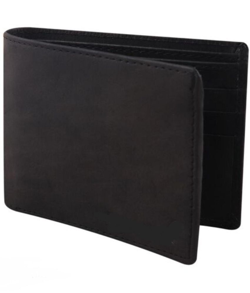     			HRFSTAR 100% Leather Solid Men's Regular Wallet With 5 Slots For Card ( Black , Pack of 1 )