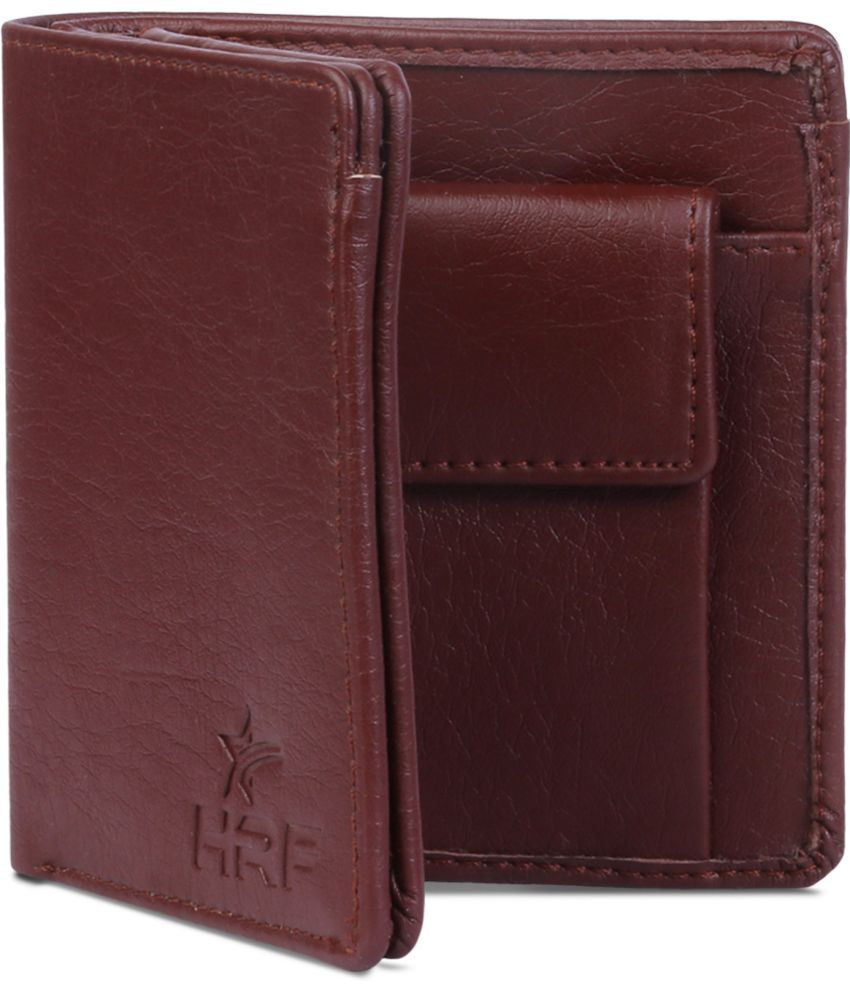     			HRFSTAR PU Solid Men's Regular Wallet With 5 Slots For Card ( Brown , Pack of 1 )