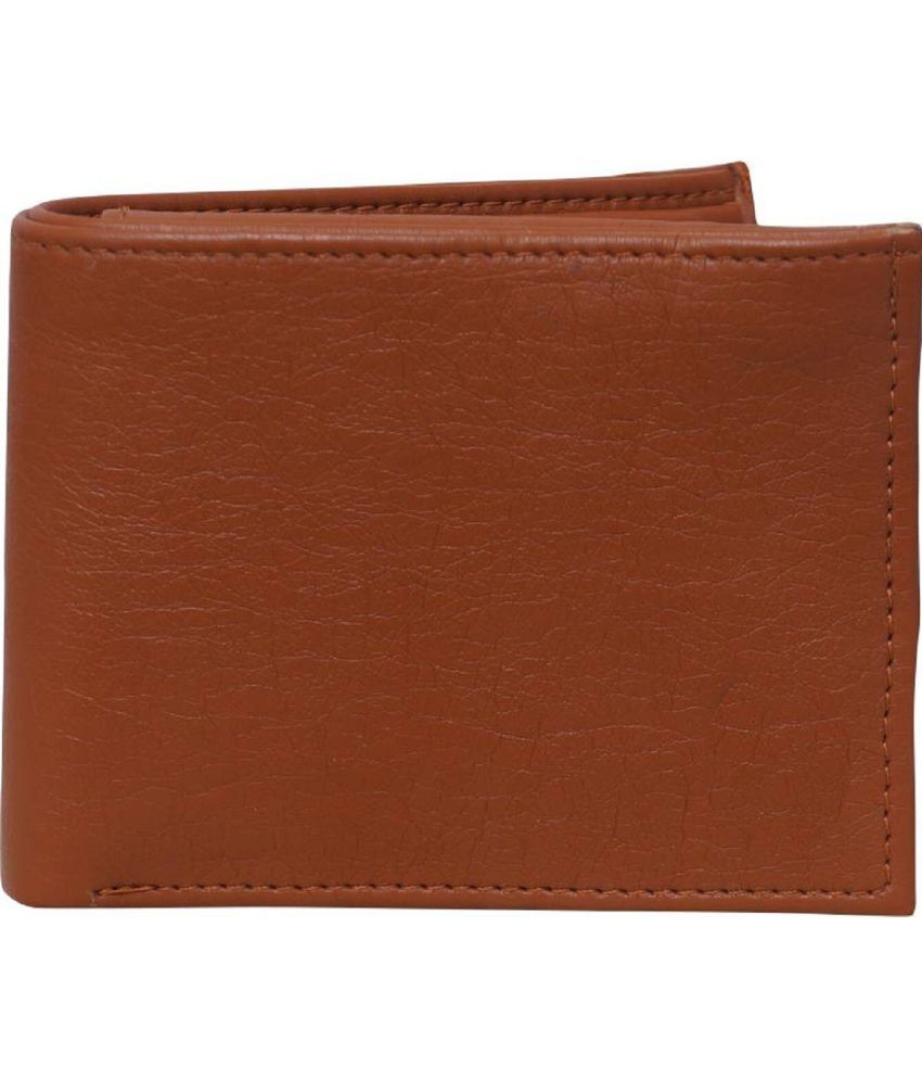     			HRFSTAR PU Solid Men's Regular Wallet With 5 Slots For Card ( Tan , Pack of 1 )