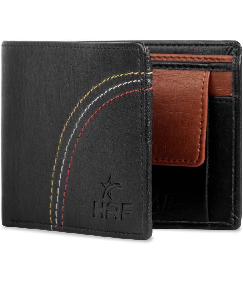     			HRFSTAR PU Solid Men's Regular Wallet With 3 Slots For Card ( Black , Pack of 1 )