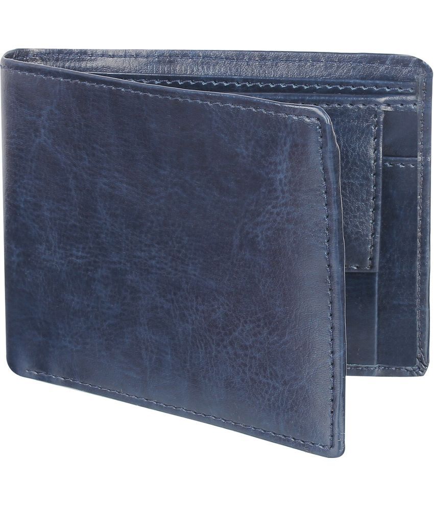     			HRFSTAR PU Solid Men's Regular Wallet With 4 Slots For Card ( Blue , Pack of 1 )