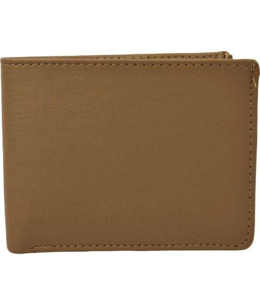     			HRFSTAR PU Solid Men's Regular Wallet With 5 Slots For Card ( Tan , Pack of 1 )