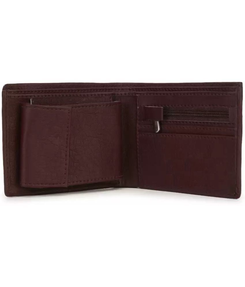     			HRFSTAR PU Solid Men's Regular Wallet With 7 Slots For Card ( Brown , Pack of 1 )