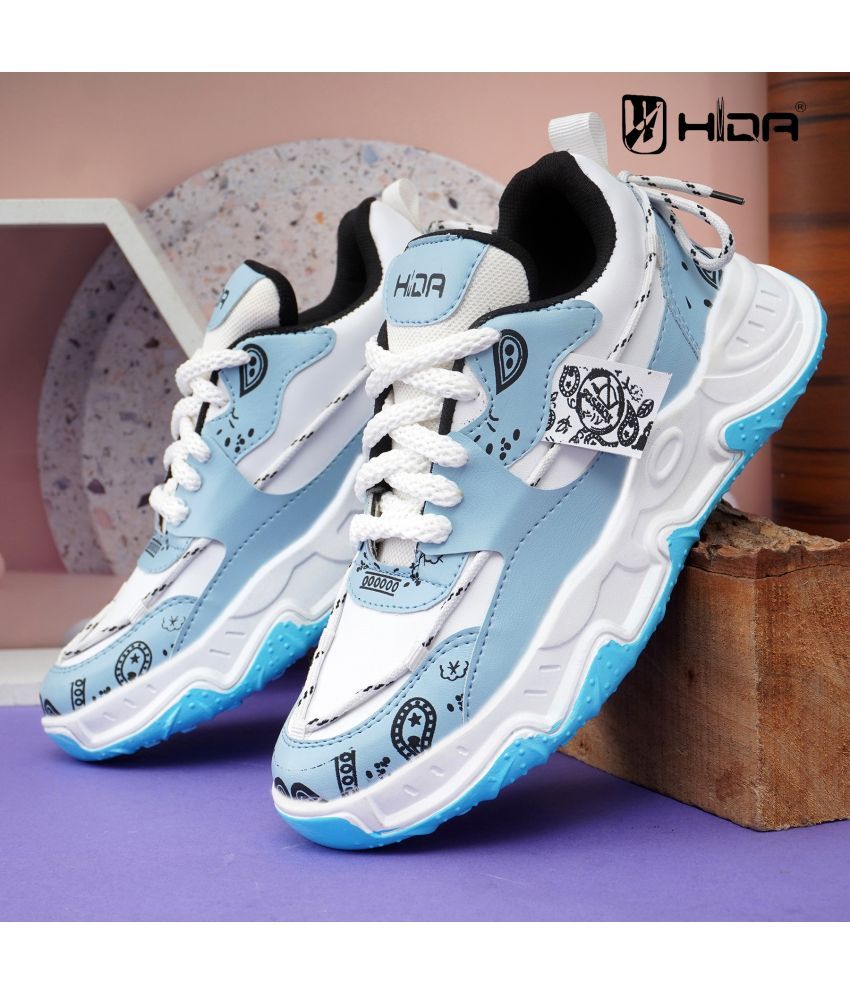     			HiDa Sporty sneakers for men Light Blue Men's Lifestyle Shoes