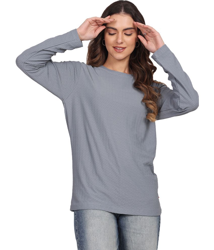     			Leotude Pack of 1 Cotton Blend Women's T-Shirt ( Grey )