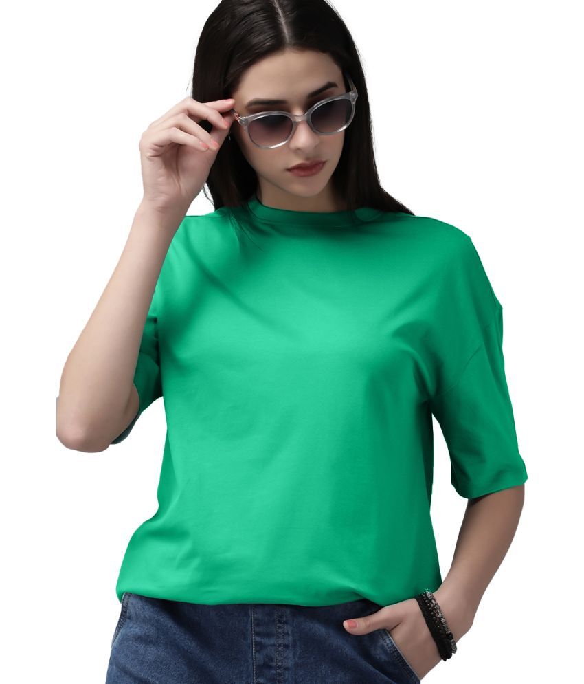     			Leotude Pack of 1 Cotton Blend Women's T-Shirt ( Green )