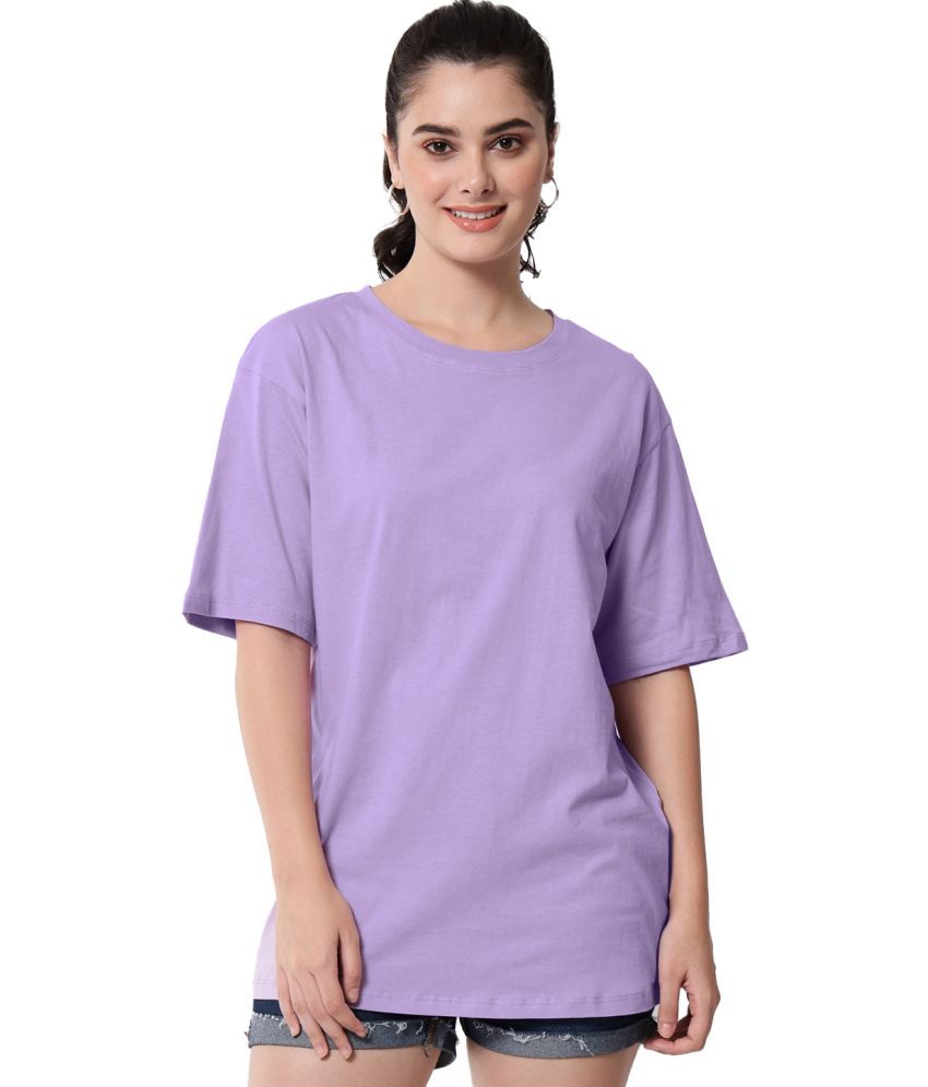     			Leotude Pack of 1 Cotton Blend Women's T-Shirt ( Purple )