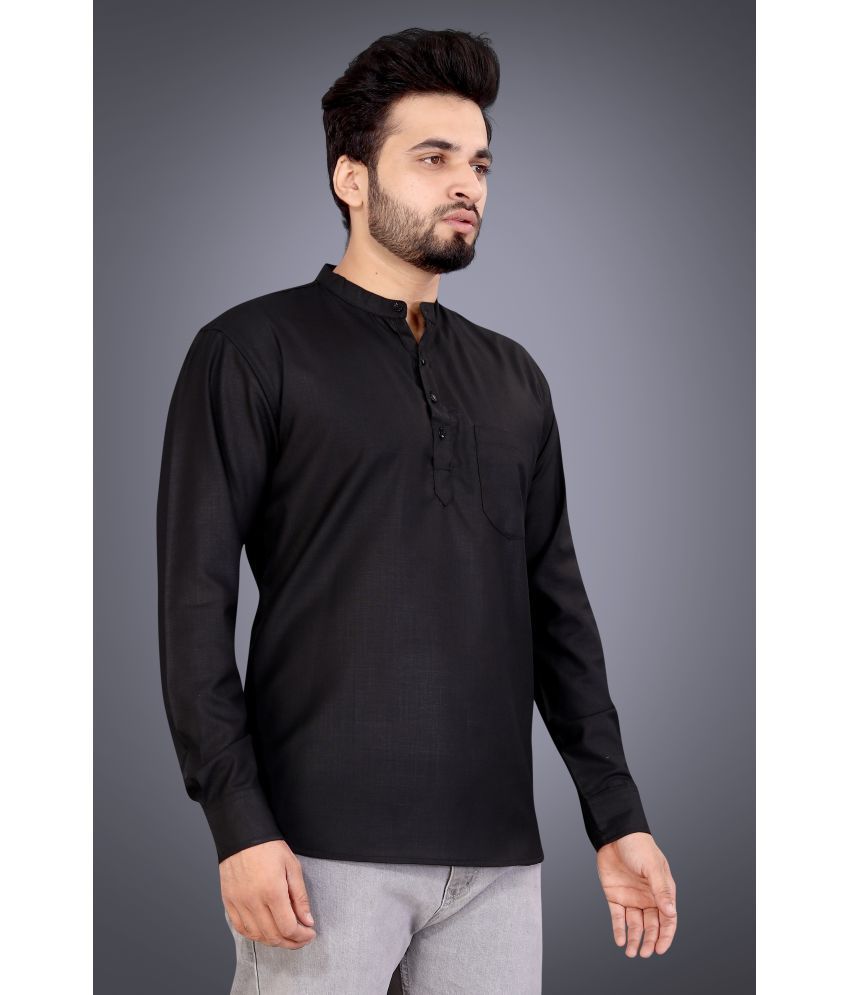     			Nofilter Black Cotton Blend Men's Regular Kurta ( Pack of 1 )