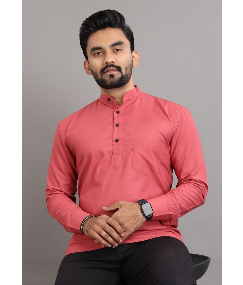     			Nofilter Pink Cotton Blend Men's Regular Kurta ( Pack of 1 )