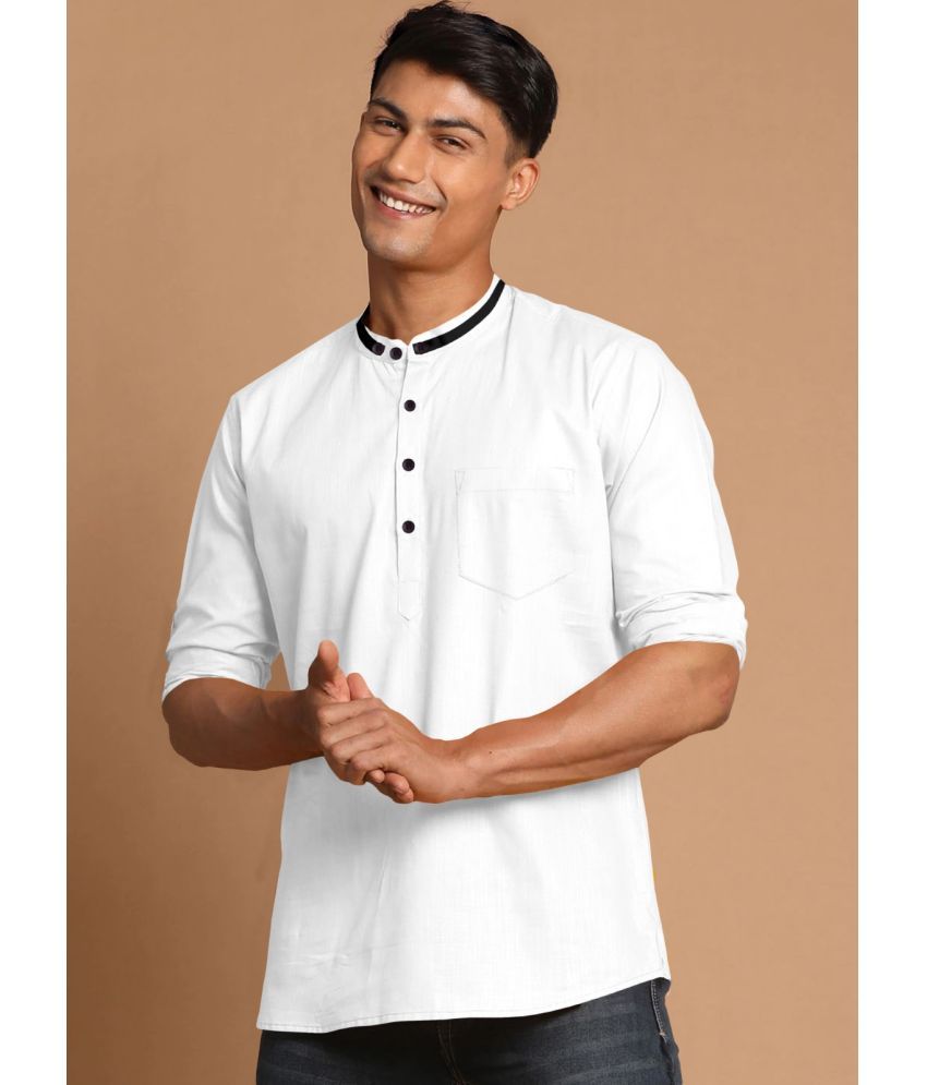     			Nofilter White Cotton Blend Men's Regular Kurta ( Pack of 1 )