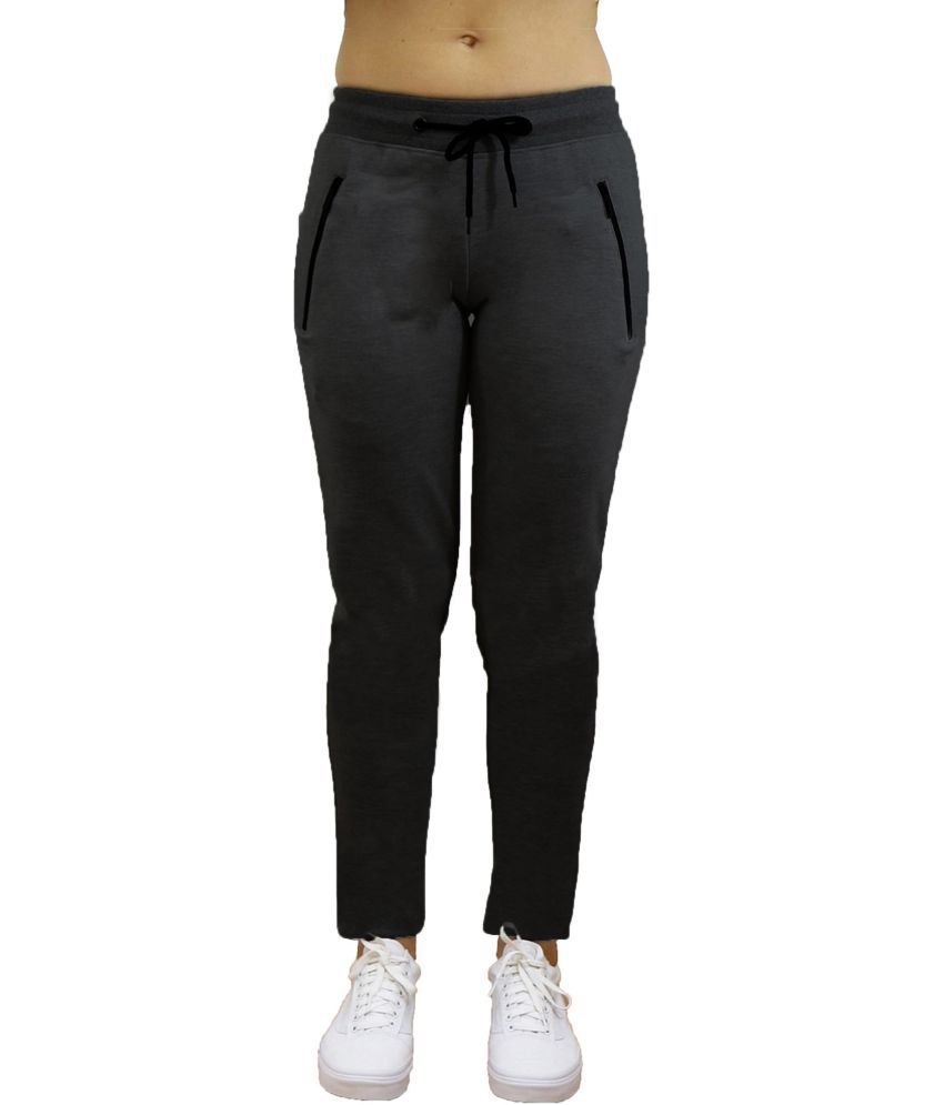     			Reoutlook Black Cotton Blend Women's Yoga Trackpants ( Pack of 1 )