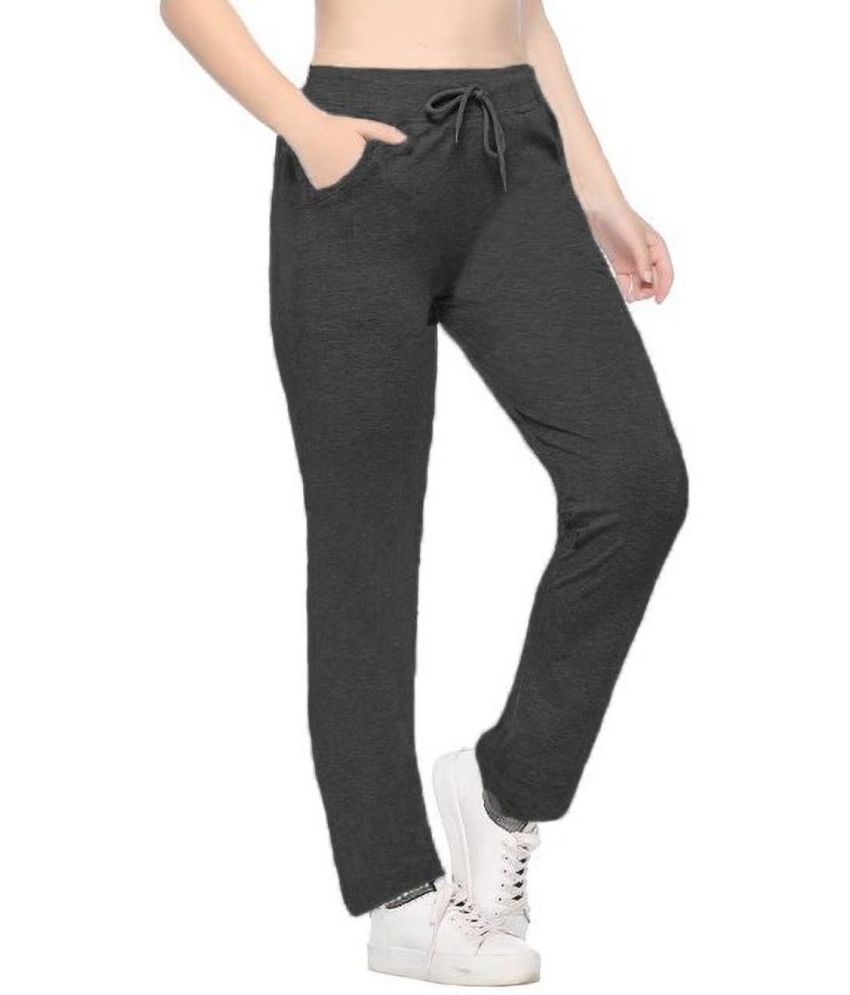     			Reoutlook Grey Cotton Blend Women's Yoga Trackpants ( Pack of 1 )