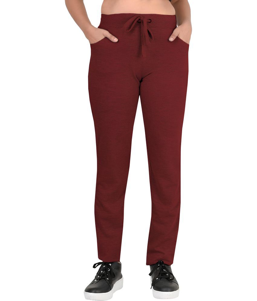     			Reoutlook Maroon Cotton Blend Women's Yoga Trackpants ( Pack of 1 )