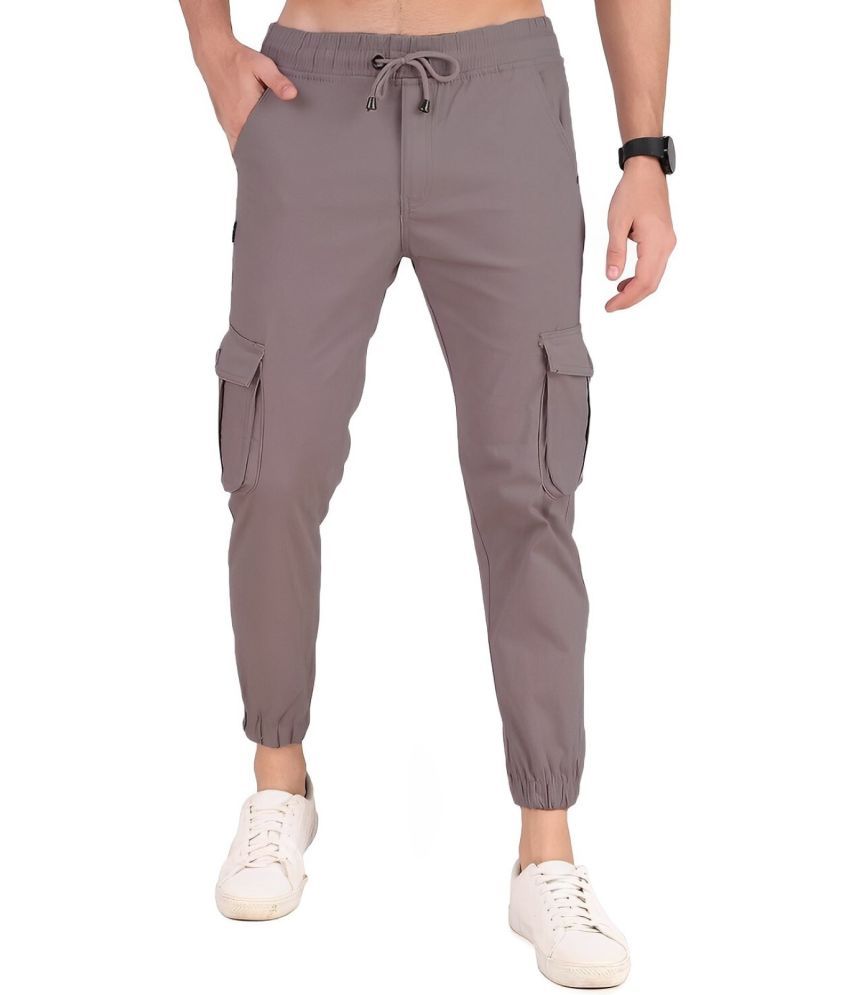     			Reoutlook Slim Flat Men's Cargos - Grey ( Pack of 1 )