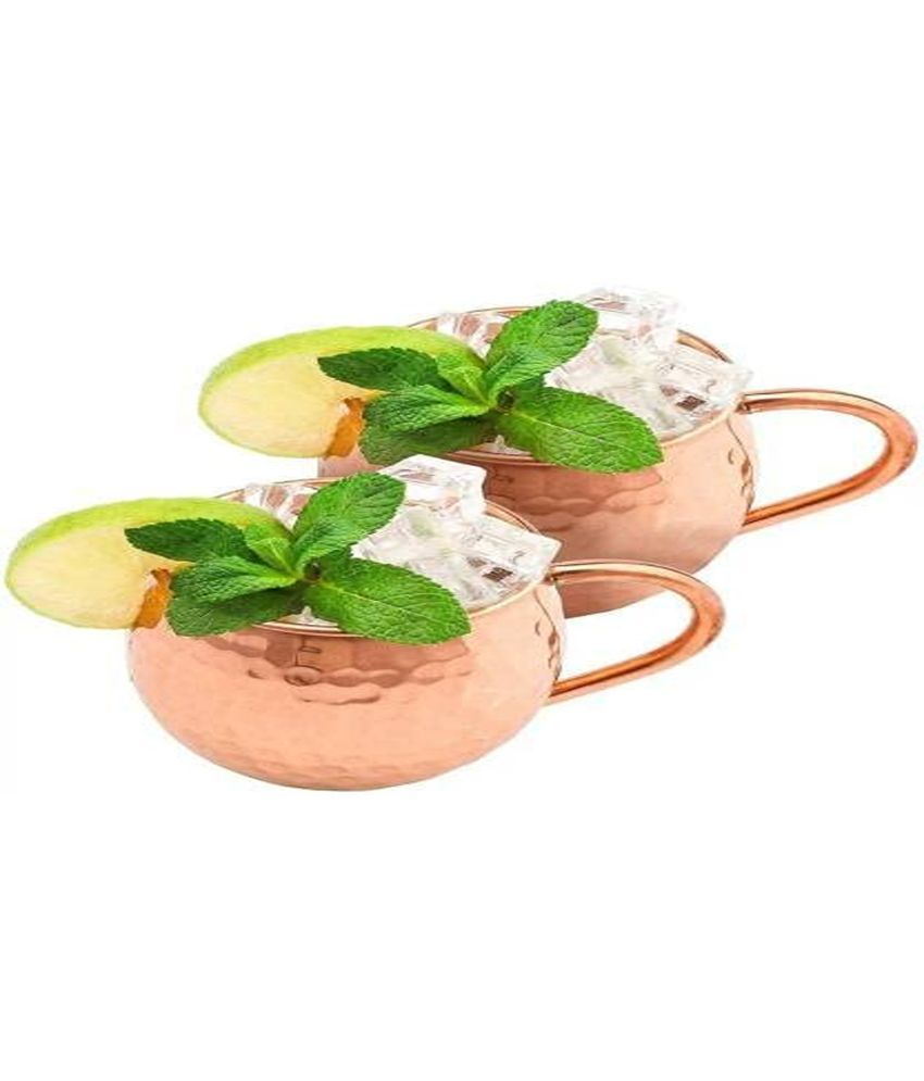     			Shakuntla Vintage 2 piece Cup Solid Copper Coffee Cup 250 ml ( Pack of 2 )