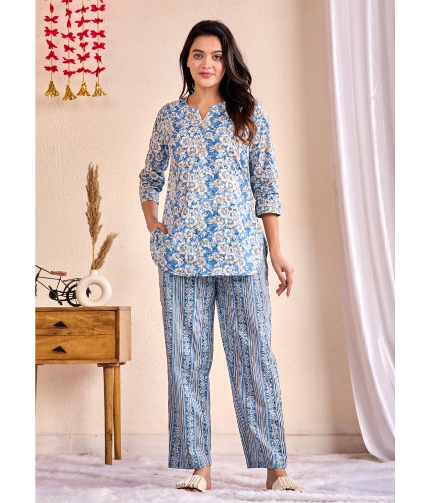     			VAALIYAN Multicolor Printed Pant Top Set