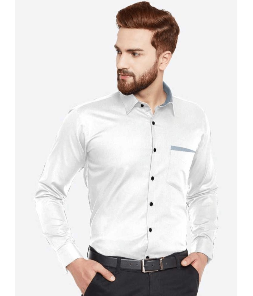     			VERTUSY Cotton Blend Regular Fit Solids Full Sleeves Men's Casual Shirt - White ( Pack of 1 )