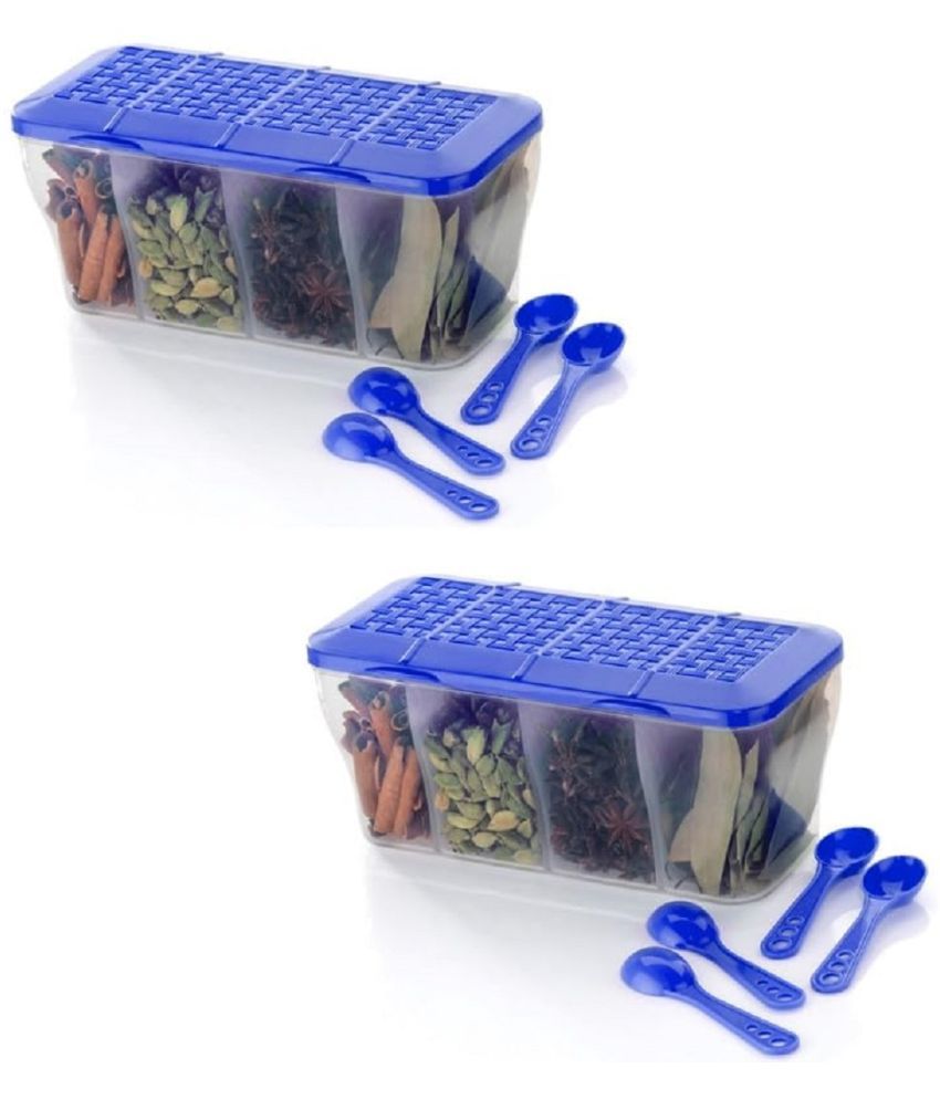     			Vittamix 4-SECTION BLUE -2 Plastic Blue Spice Container ( Set of 2 )