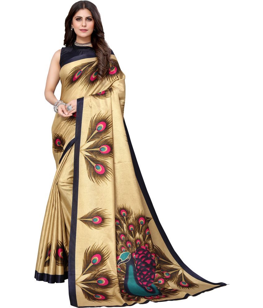     			Yashika Pack of 1 Art Silk Printed Saree With Blouse Piece ( Multicolor )