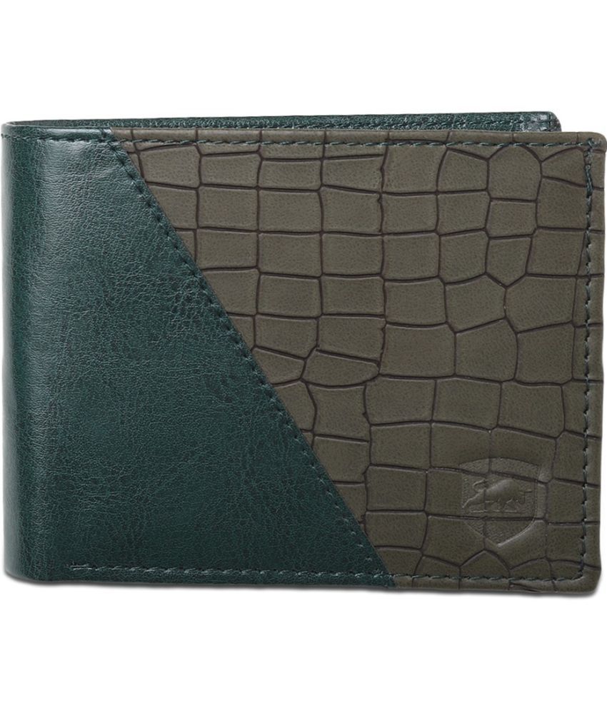     			samtroh Faux Leather Self Design Men's Regular Wallet With 4 Slots For Card ( Green , Pack of 1 )