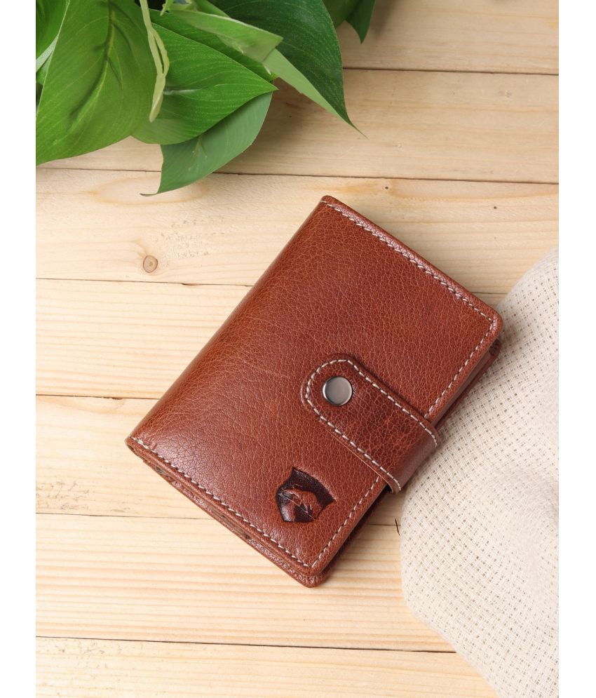     			samtroh Leather Solid Men's Regular Wallet With 8 Slots For Card ( Tan , Pack of 1 )