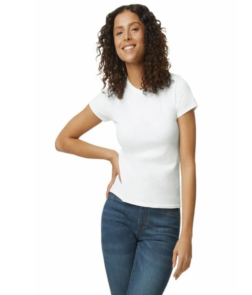     			Gildan Pack of 1 Cotton Women's T-Shirt ( White )