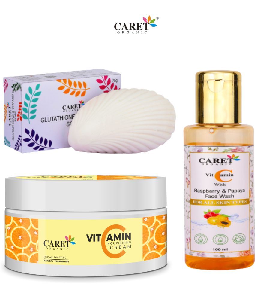     			Glutathione & Vitamin C Soap And Vitamin C Cream & Rasberry & Papaya Face-Wash (3 Items