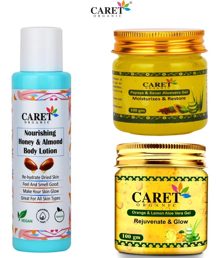     			Honey & Almond Body Lotion And Papaya Kesar Aloevera Gel & Vitamin C Gel (3 Items in the set)