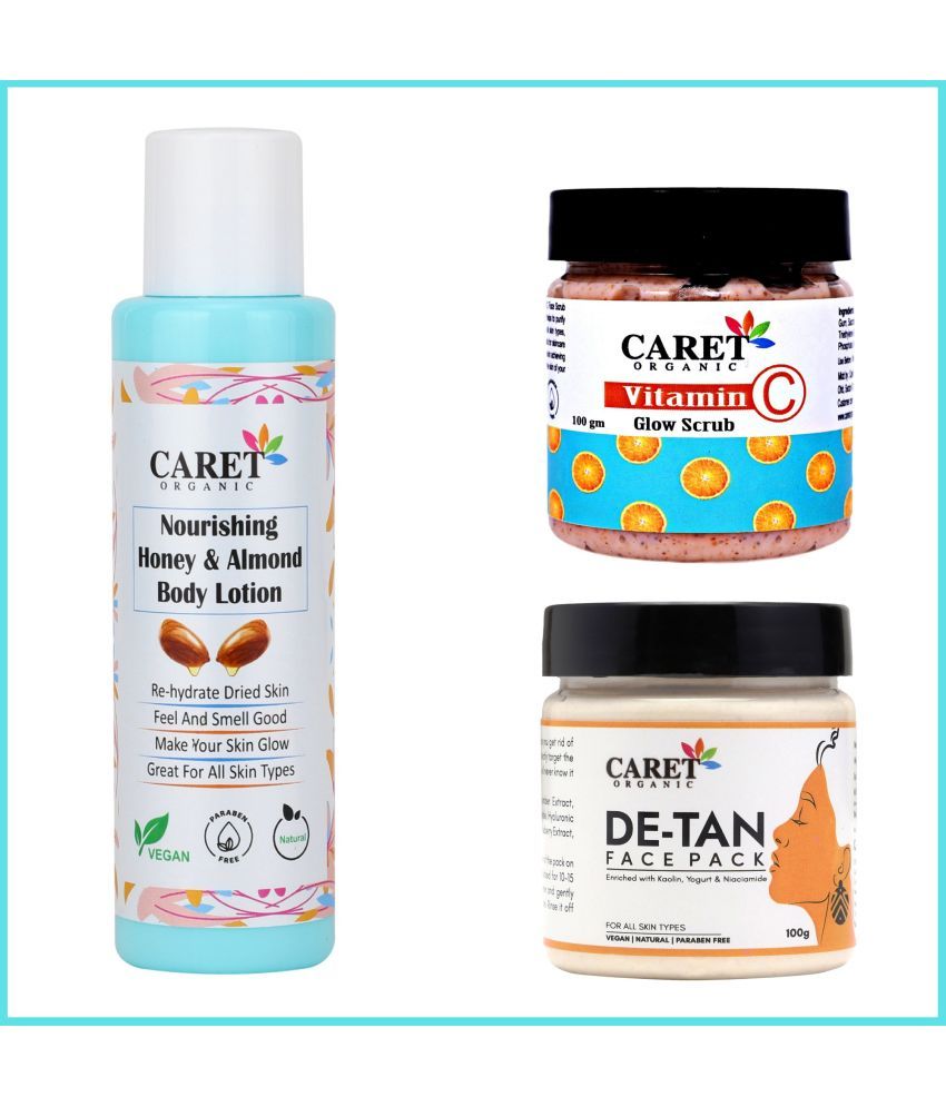     			HoneyAlmondBodyLotion(100ml),De-TanFacePack(100g)ANDVitaminCGlowScrib(100g)(3Itemsintheset)