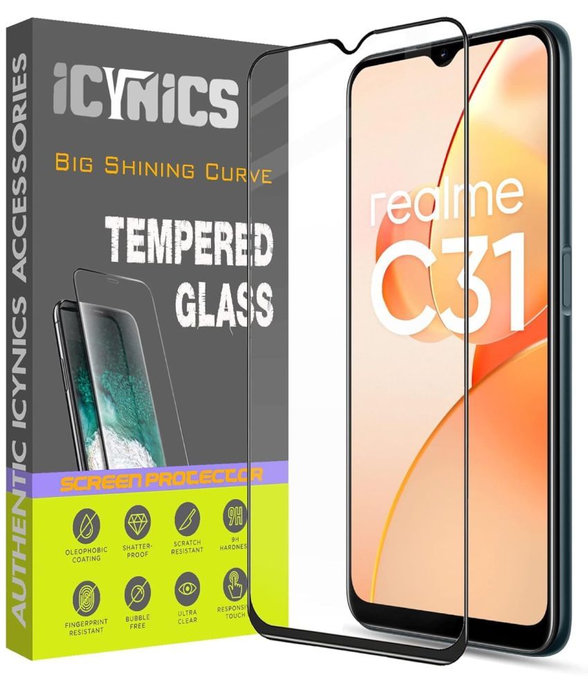     			Icynics Tempered Glass Compatible For Realme C31 ( Pack of 1 )