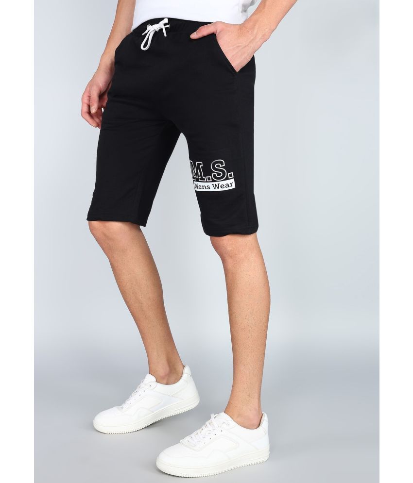     			M.S Mens Wear Regular Flat Men's Joggers - Black ( Pack of 1 )