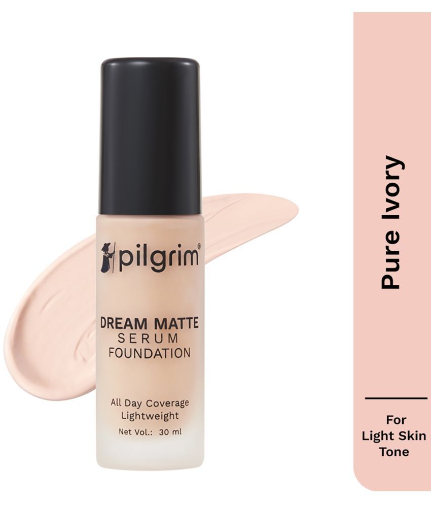     			PILGRIM Matte Liquid For All Skin Types Skin Ivory Foundation Pack of 1