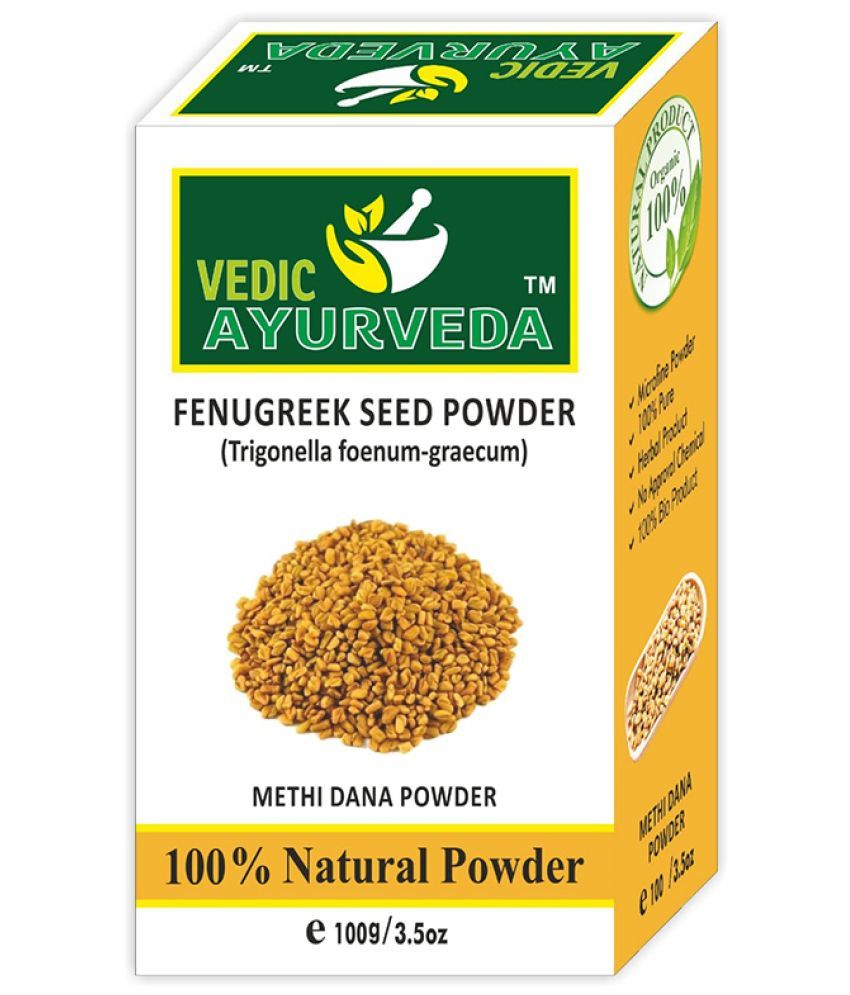     			VEDICAYURVEDA Fenugreek Powder Natural Root Touch Ups Hair Color 100 g Brown