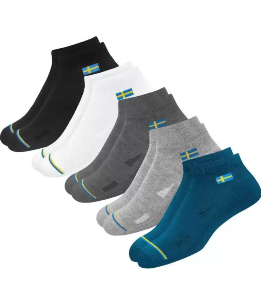     			Cavenders Pack of 5 Men's Cotton Blend Ankle Length Socks ( Multicolor 3 )