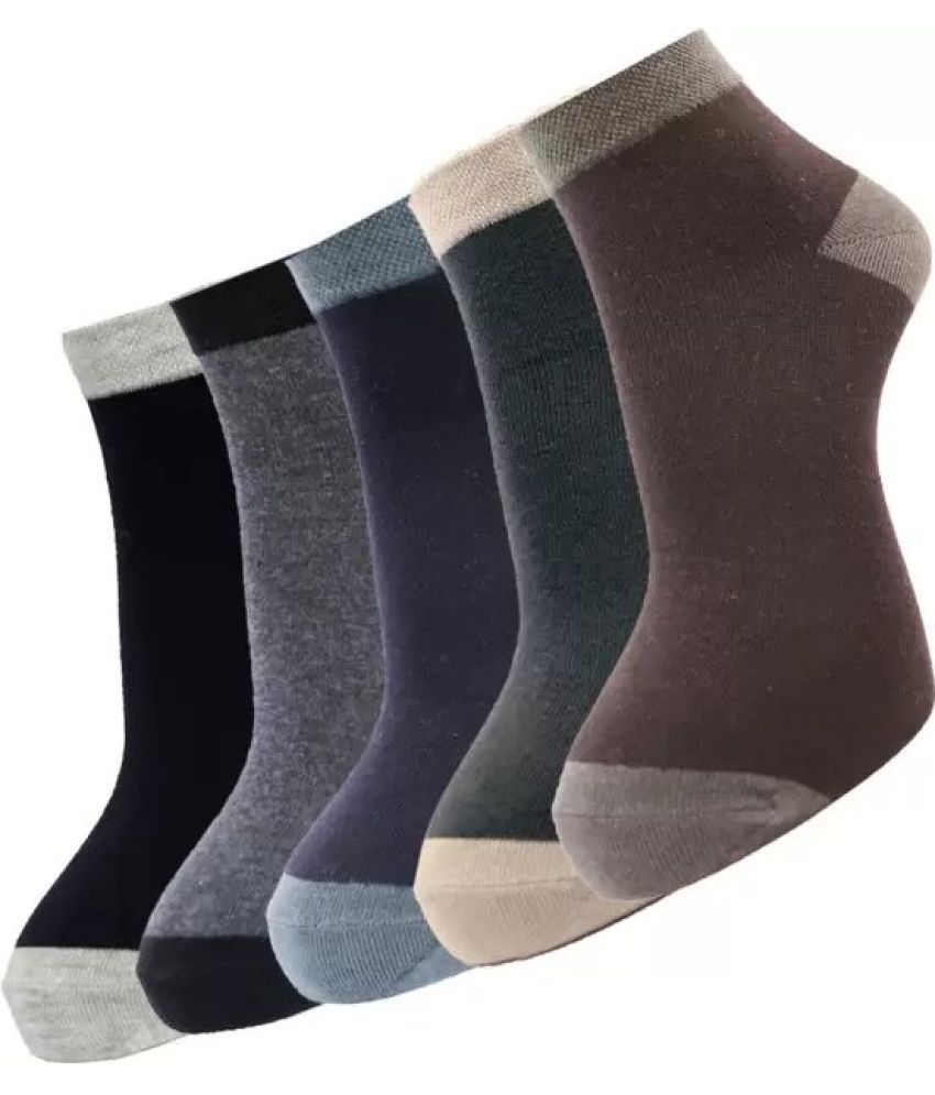     			Cavenders Pack of 5 Men's Cotton Blend Ankle Length Socks ( Multicolor 3 )