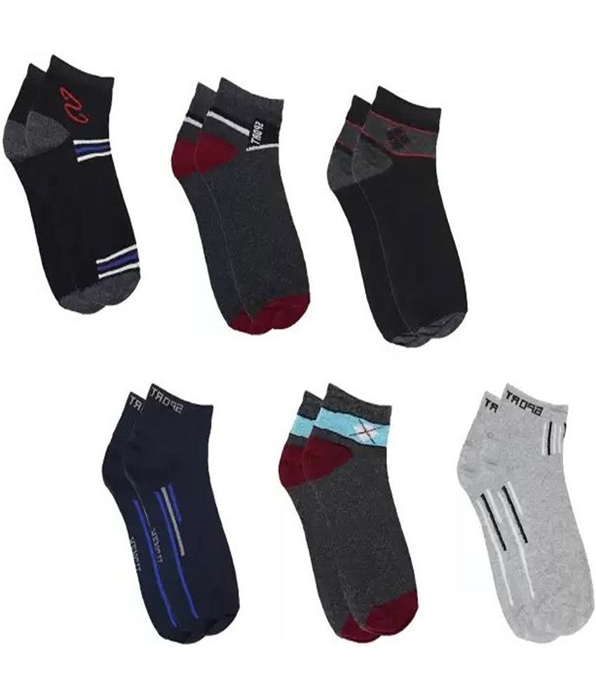     			Cavenders Pack of 5 Men's Cotton Blend Ankle Length Socks ( Multicolor 3 )