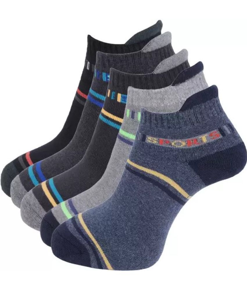     			Cavenders Pack of 5 Men's Cotton Blend Ankle Length Socks ( Multicolor 3 )