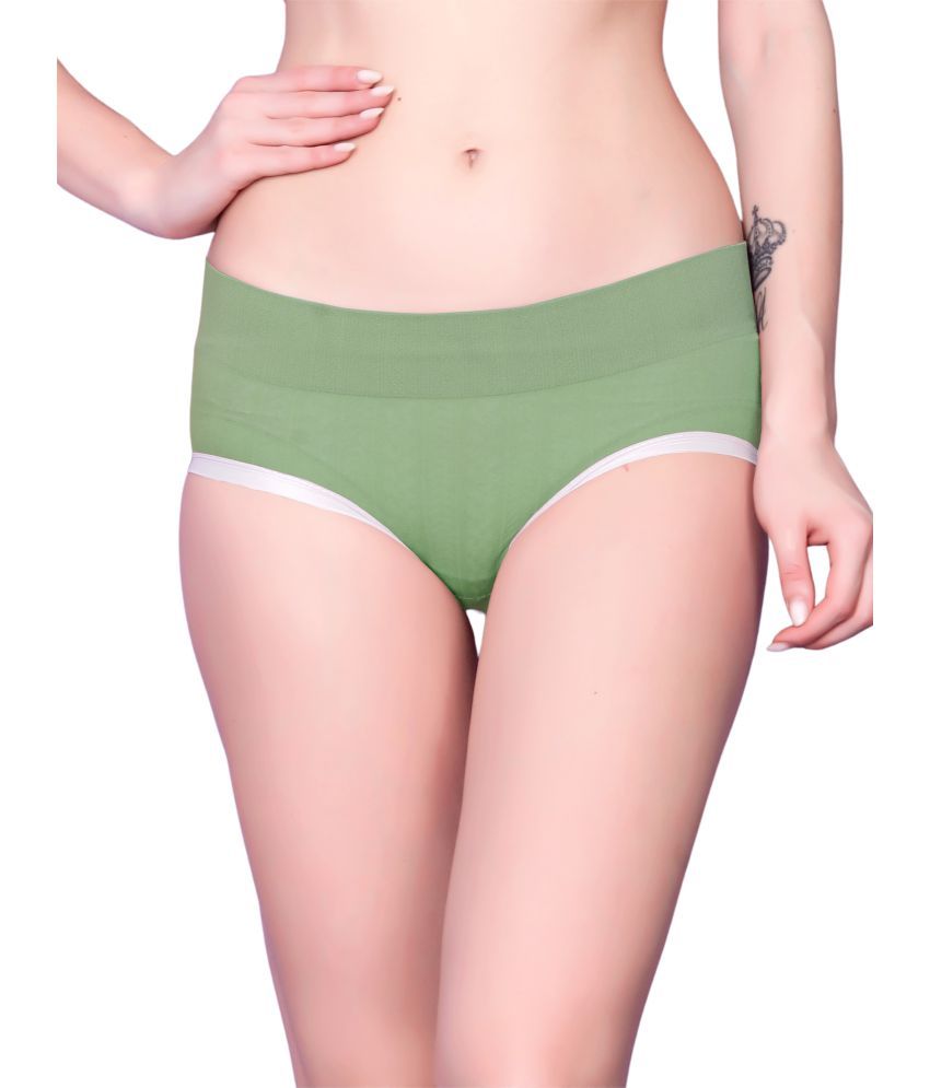     			Flenzy Pack of 1 Nylon Hipster For Women ( Green )