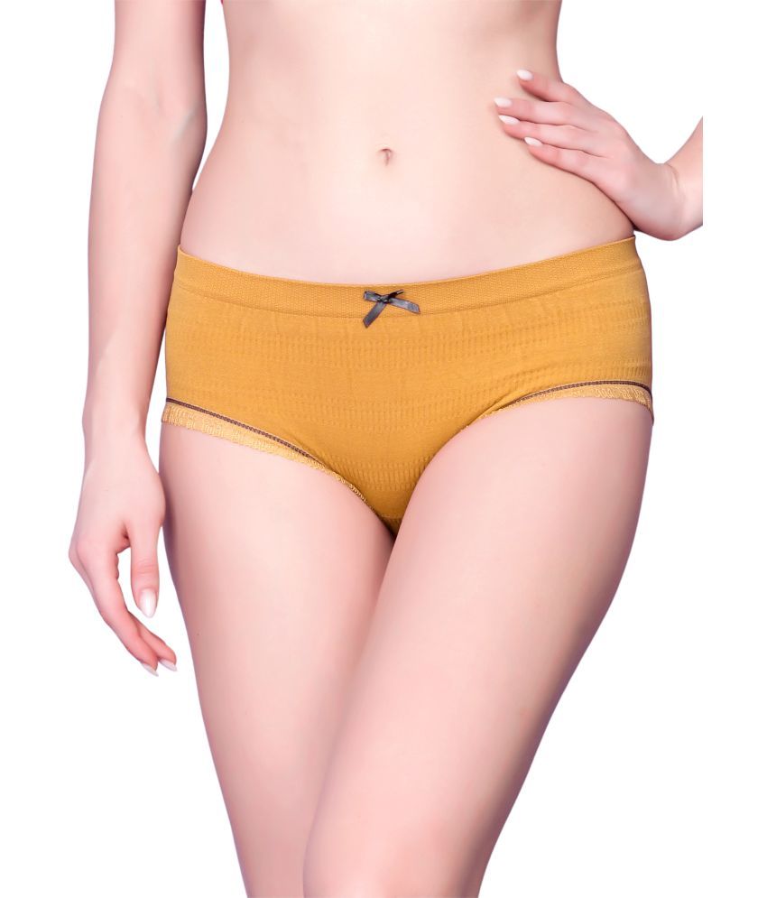     			Flenzy Pack of 1 Nylon Hipster For Women ( Yellow )