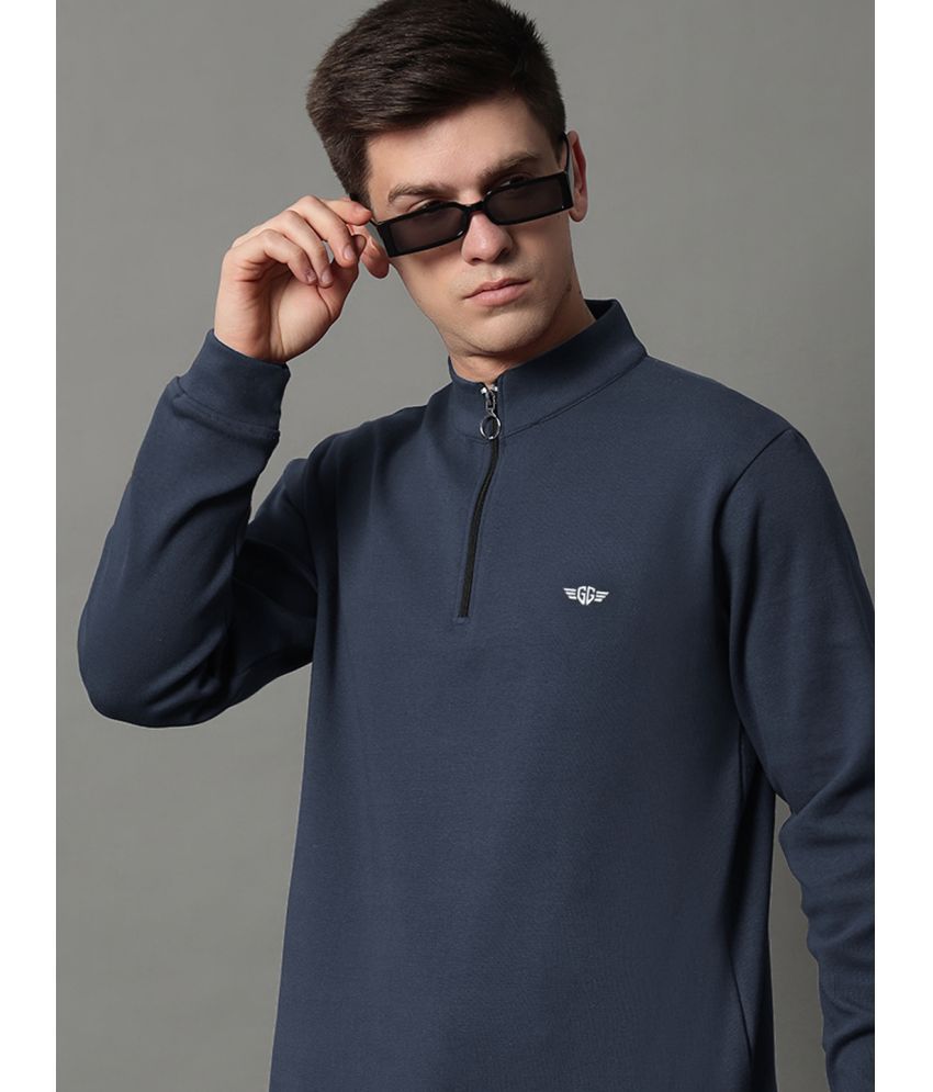     			GET GOLF Fleece High Neck Men's Sweatshirt - Navy Blue ( Pack of 1 )