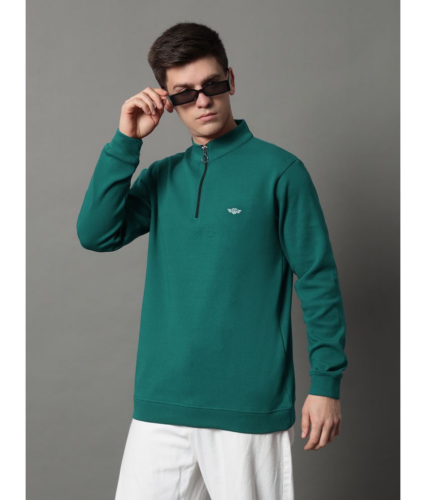     			GET GOLF Fleece High Neck Men's Sweatshirt - Sea Green ( Pack of 1 )