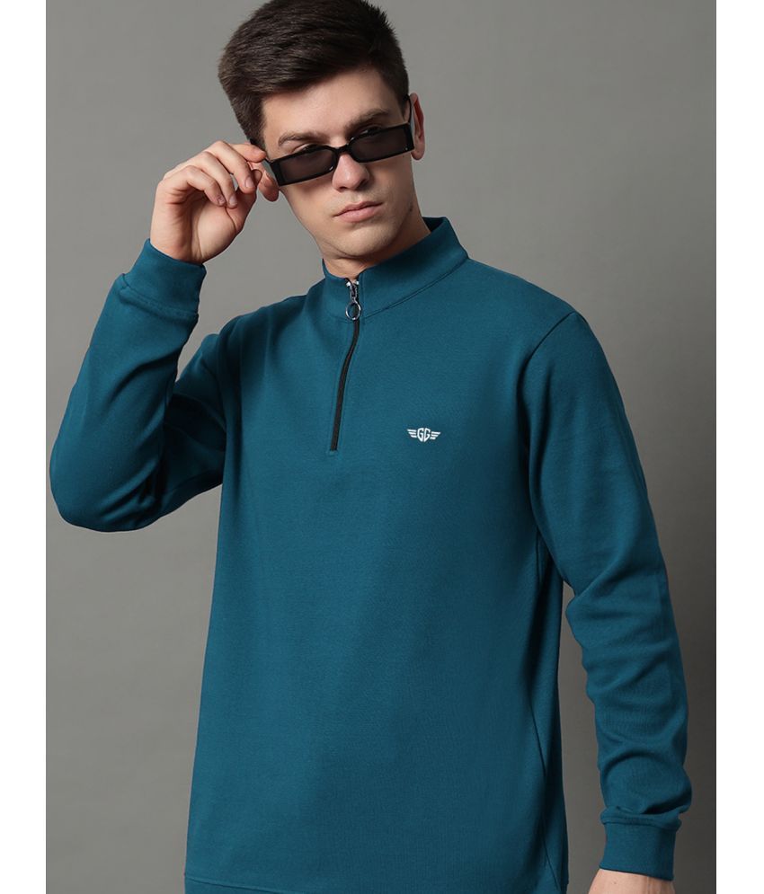     			GET GOLF Fleece High Neck Men's Sweatshirt - Teal ( Pack of 1 )