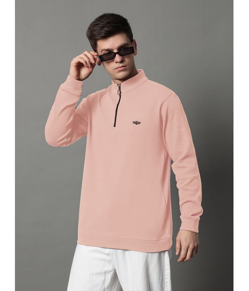     			GET GOLF Fleece High Neck Men's Sweatshirt - Peach ( Pack of 1 )