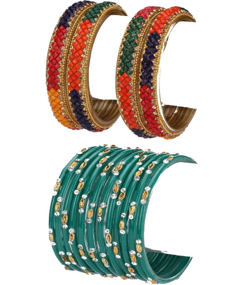     			Somil Multicolor Bangle Set ( Pack of 1 )