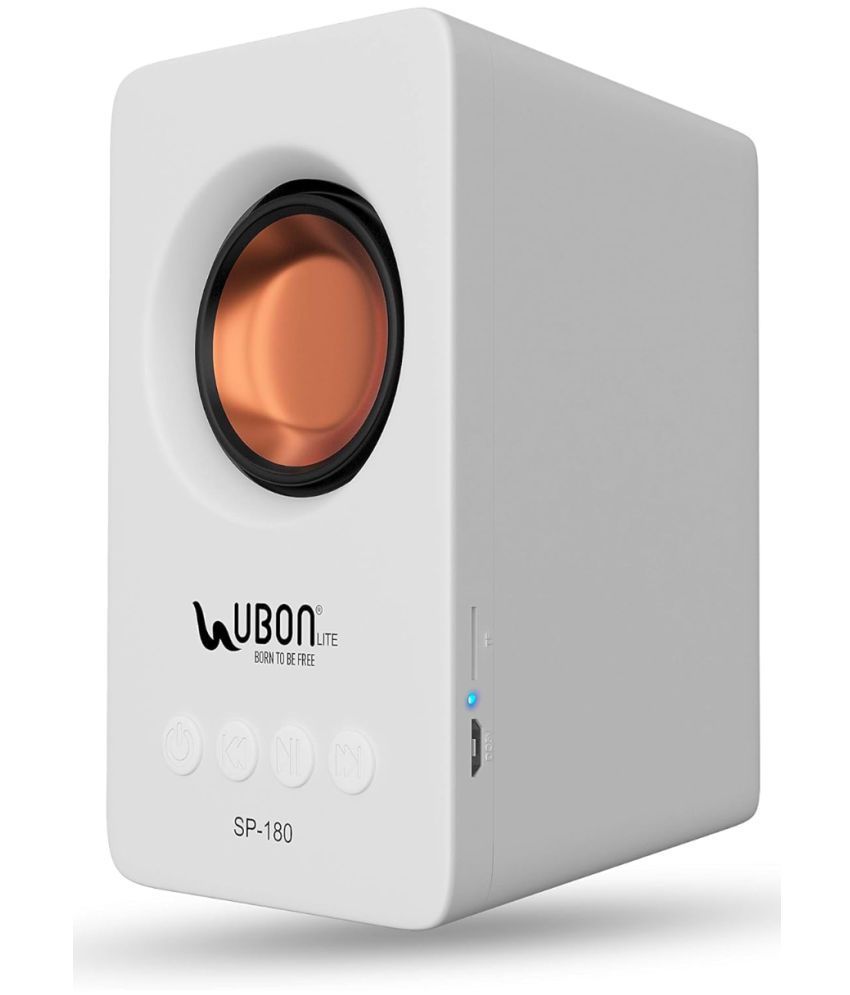     			UBON SP 180 10 W Bluetooth Speaker Bluetooth V 5.2 with SD card Slot Playback Time 4 hrs White